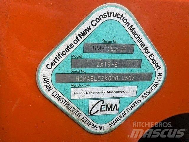 Hitachi ZX 19-6CR Mini Excavators <7t (Mini Diggers)