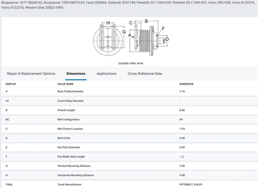 CAT 3306 Other Components