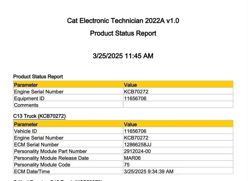 CAT C13 Electronics