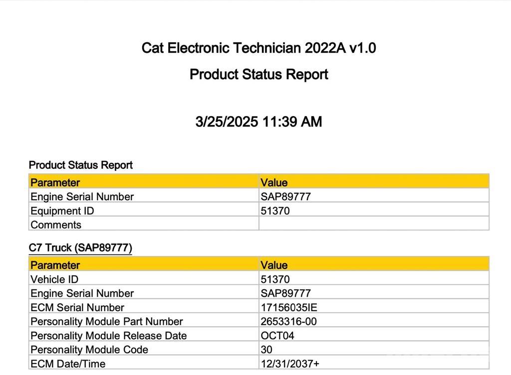 CAT C7 Electronics
