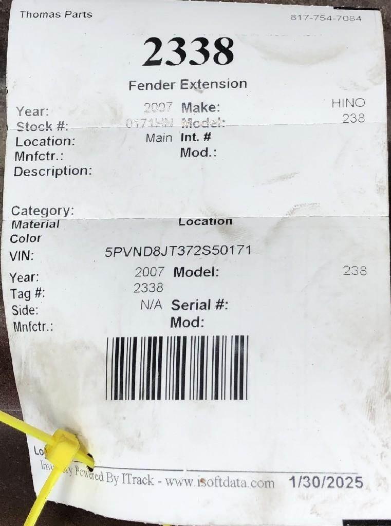 Hino 238 Other Components