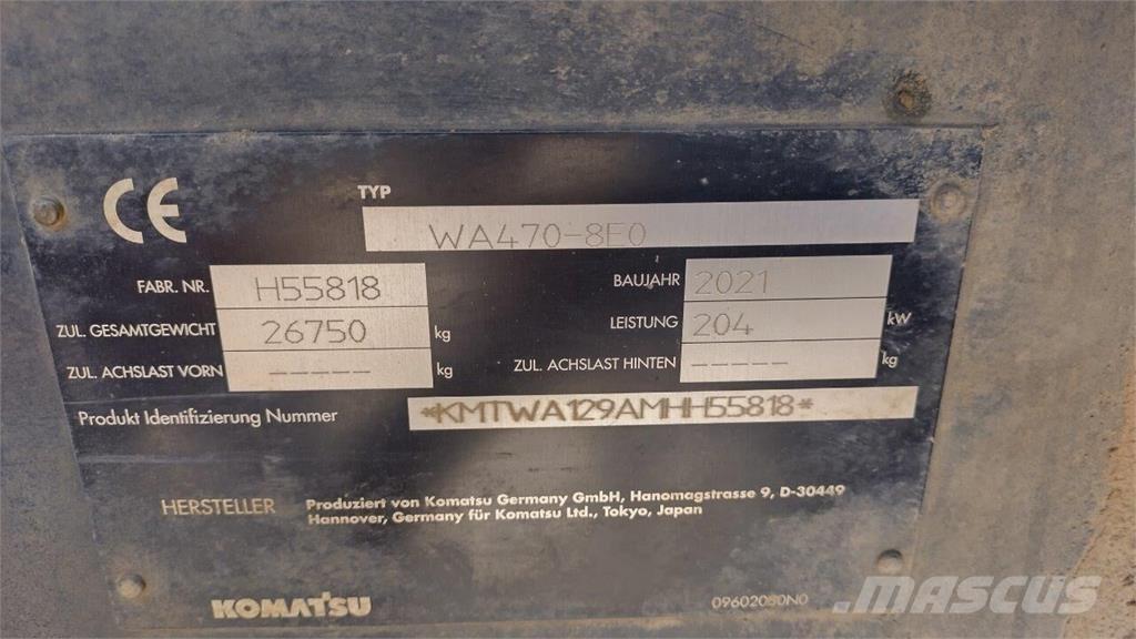 Komatsu WA 470-8 Wheel Loaders