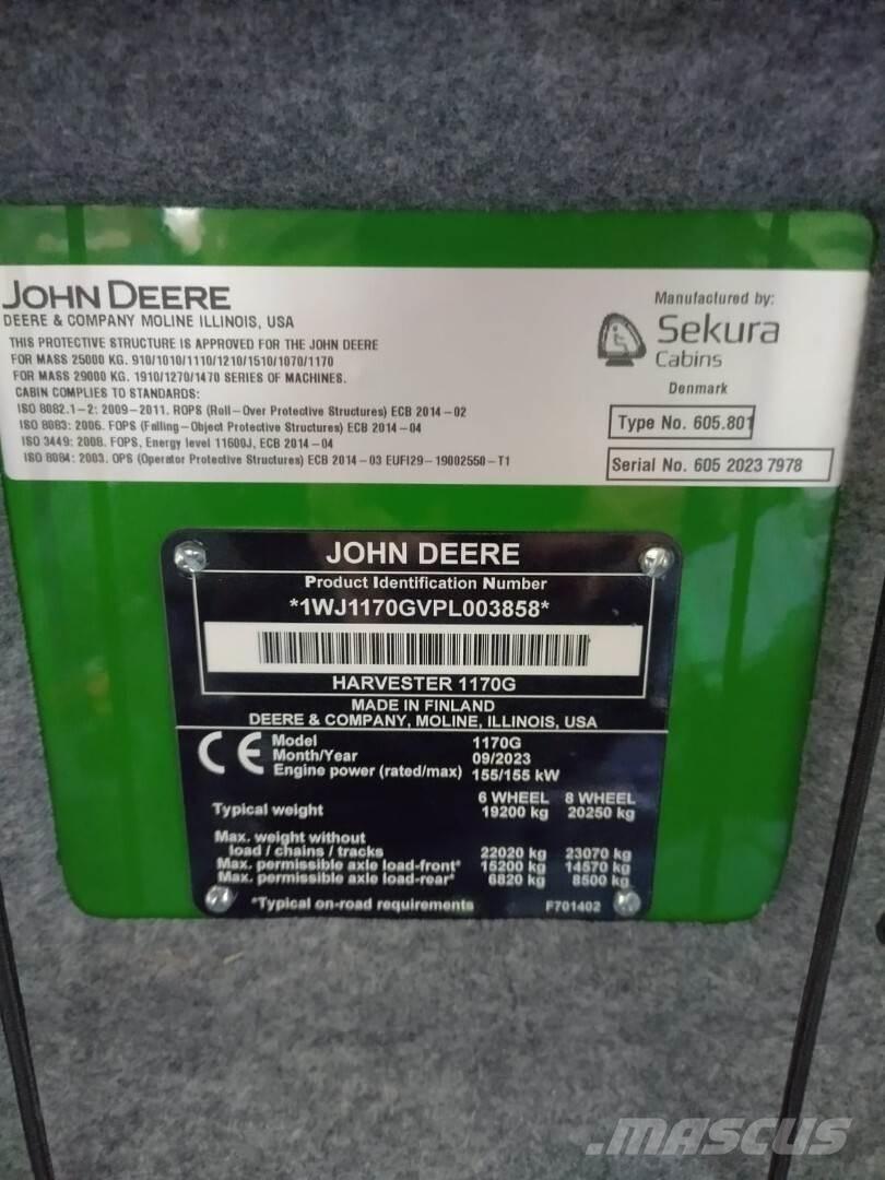 John Deere 1170G Harvesters