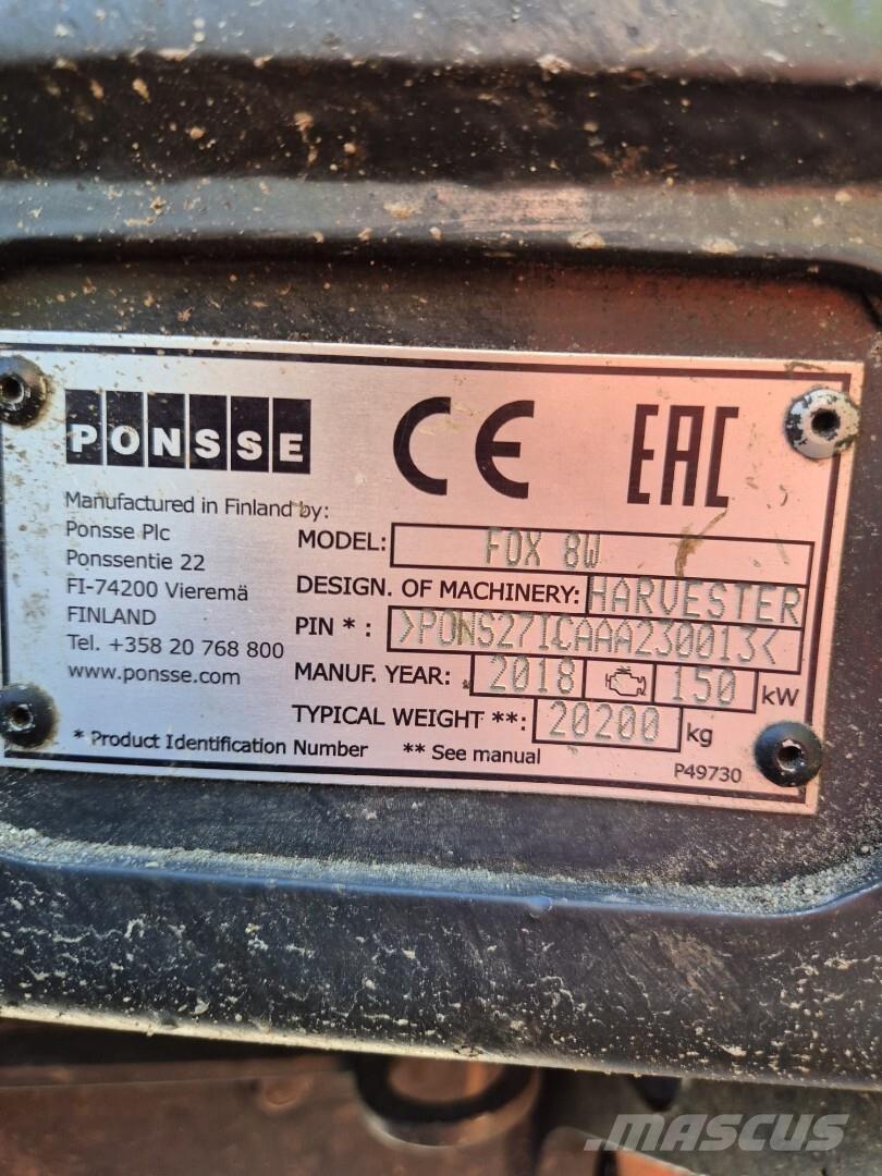 Ponsse Fox 8W Harvesters