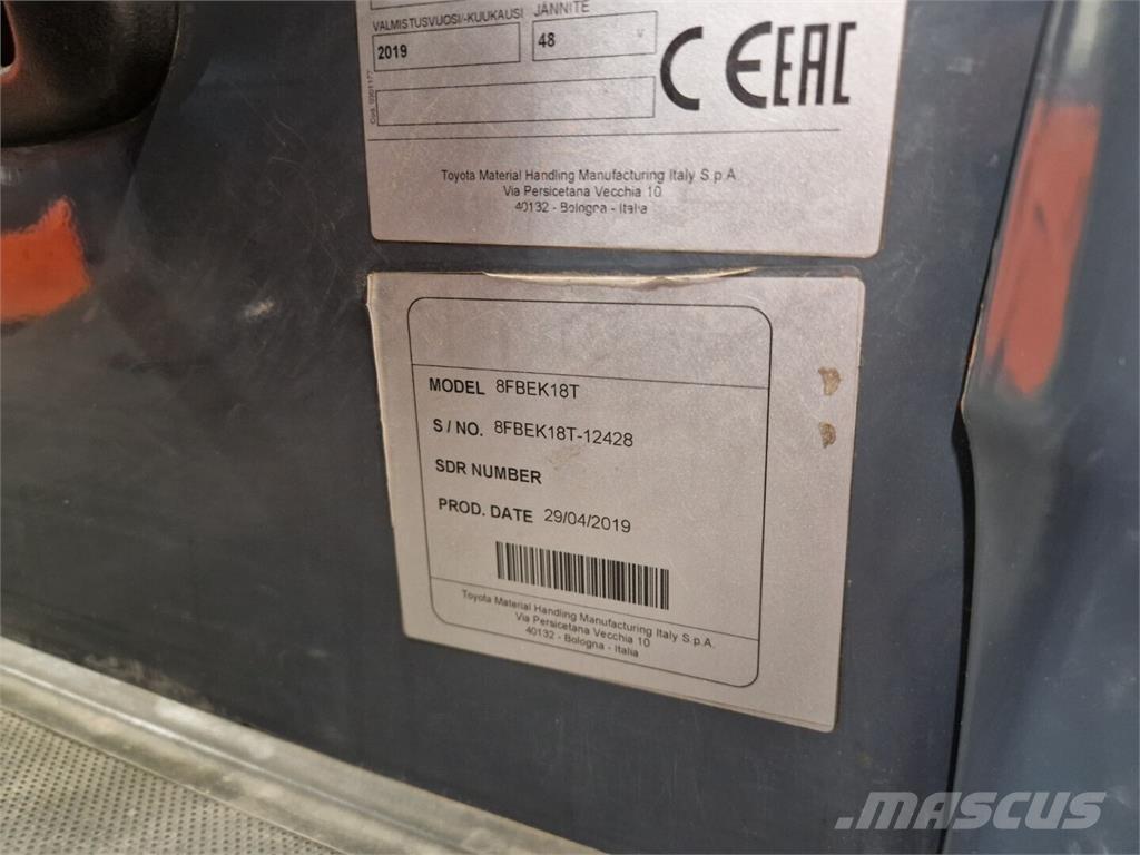 Toyota 8FBEK18T Electric Forklifts