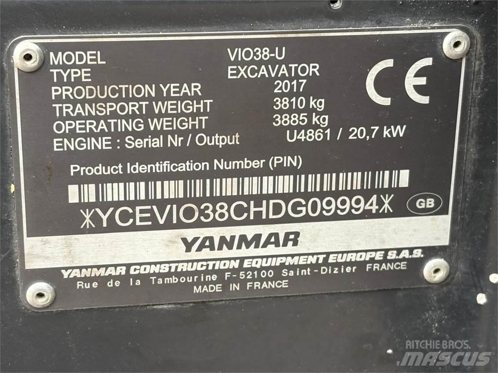 Yanmar VIO 38-U Mini Excavators <7t (Mini Diggers)