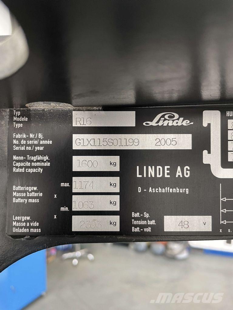 Linde R16-115 Reach trucks