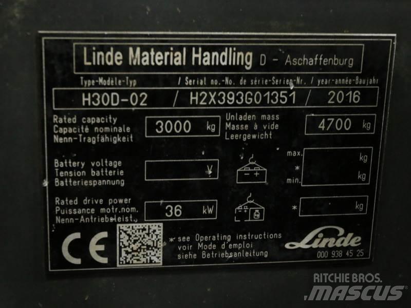 Linde H30D-02 393 Diesel Forklifts
