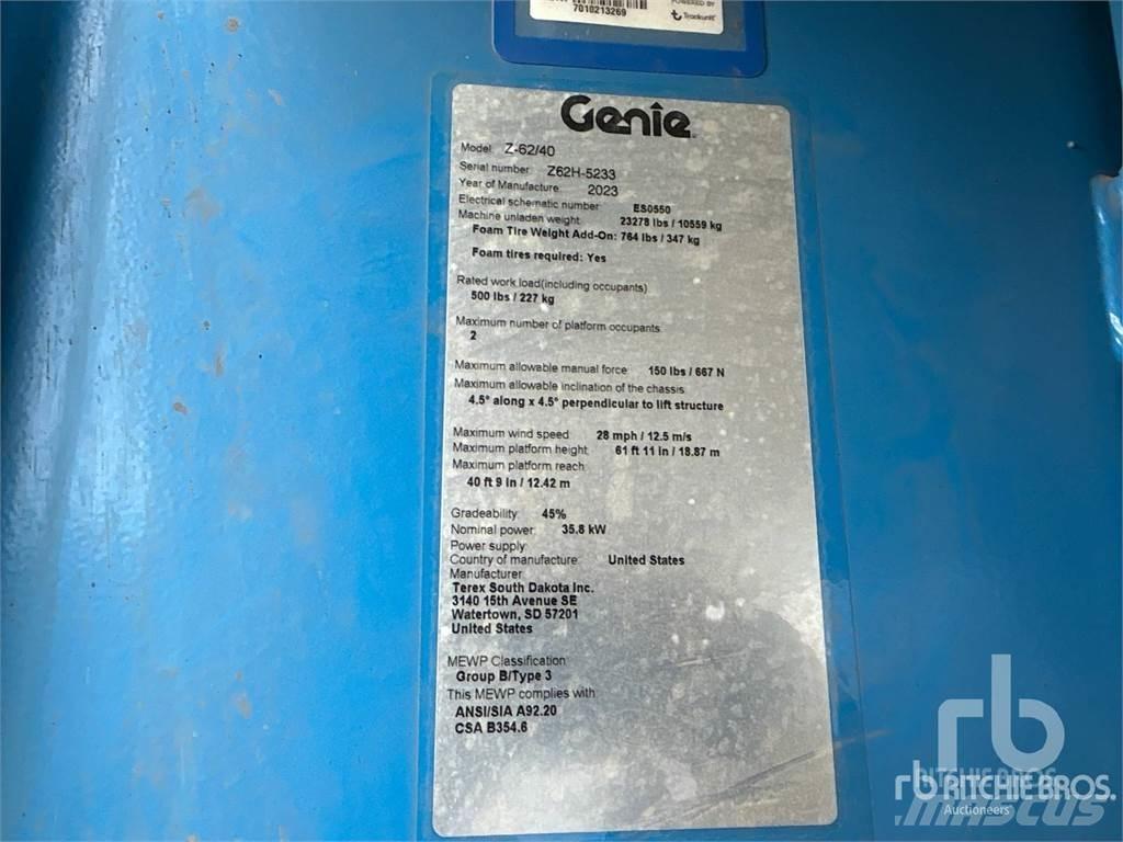 Genie Z62-40 Articulated boom lifts