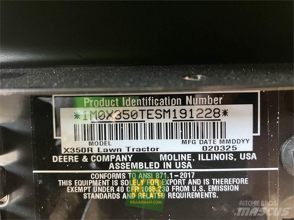 John Deere X350R Riding mowers