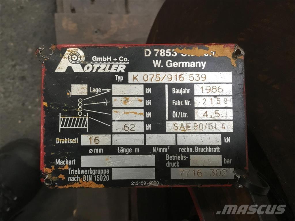 Faun RTF 30 winch Crane Parts and Equipment