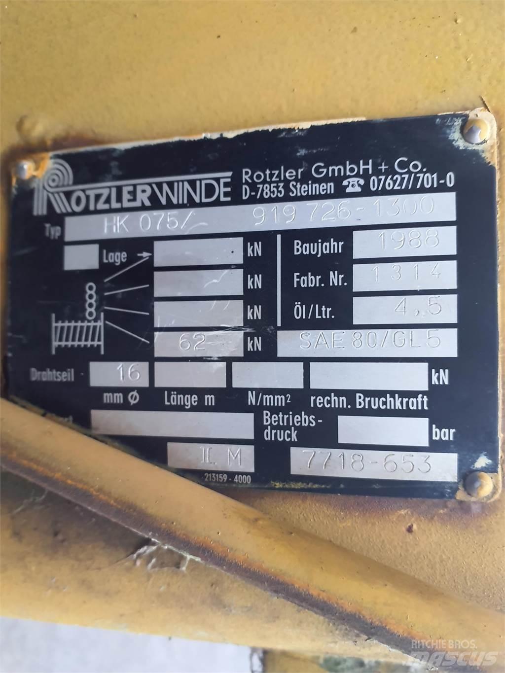 Faun RTF 30 winch Crane Parts and Equipment