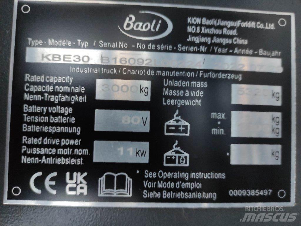 Baoli KBE30 Electric Forklifts