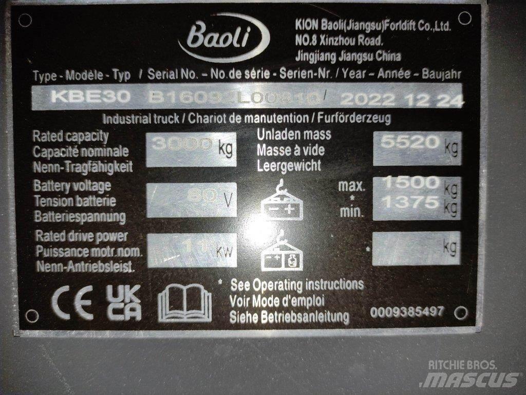 Baoli KBE30 Electric Forklifts