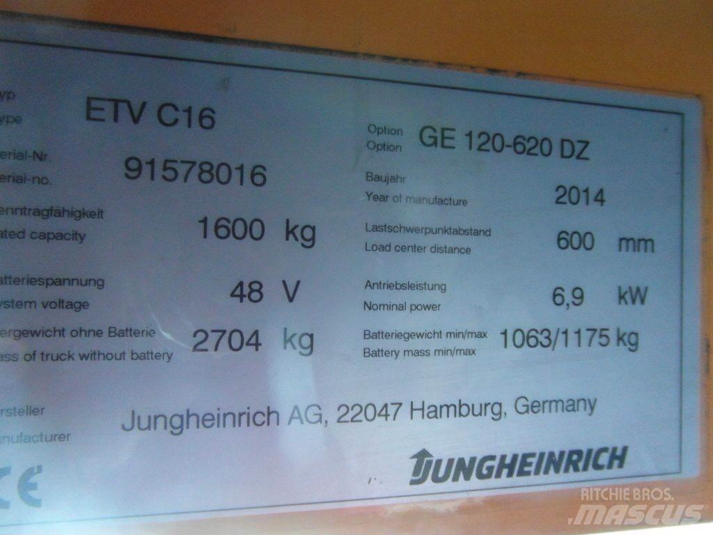 Jungheinrich ETVC16 Reach trucks