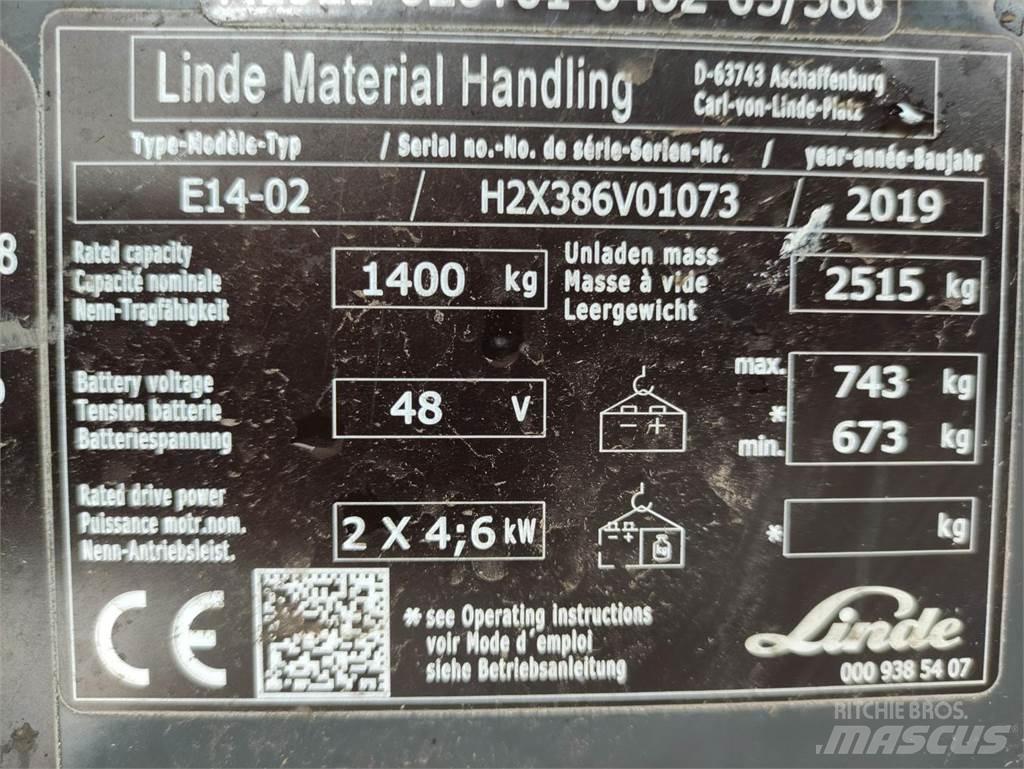 Linde E14-02-386-EVO Electric Forklifts