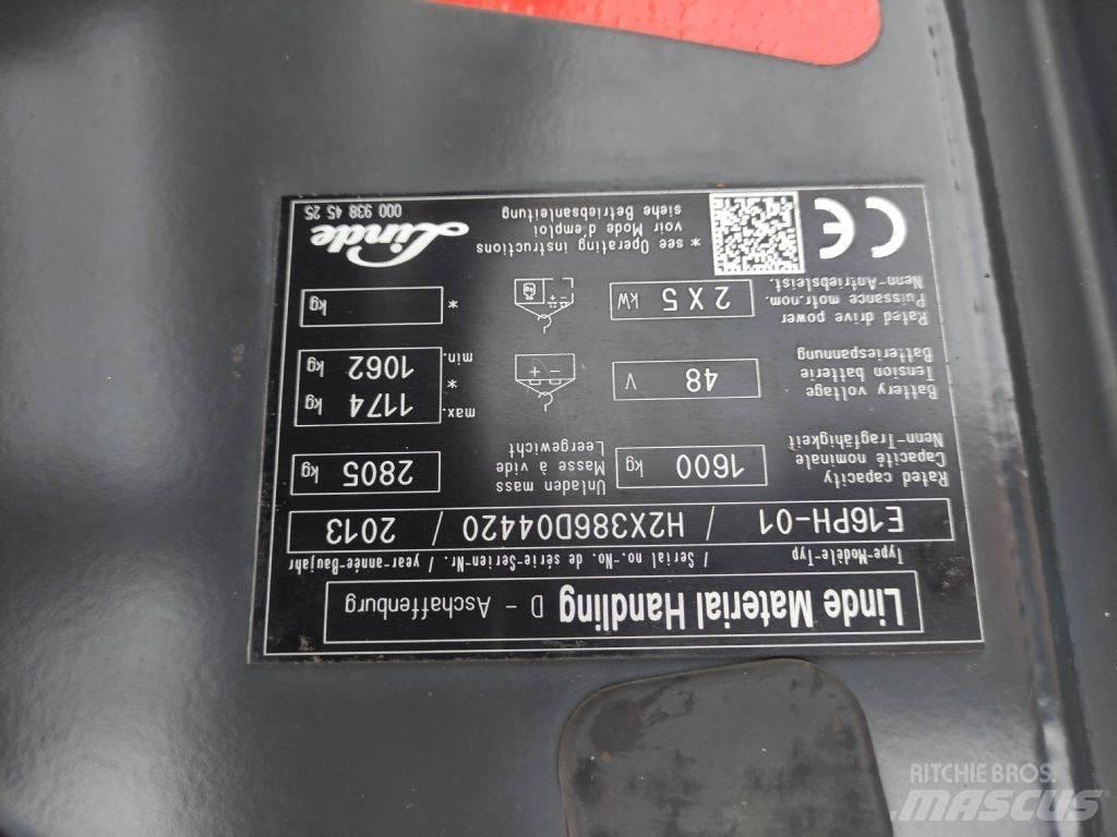 Linde E16PH-01-386 Electric Forklifts