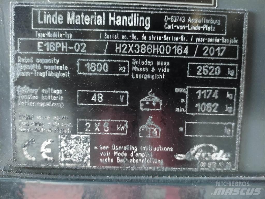 Linde E16PH-02-386 EVO Electric Forklifts