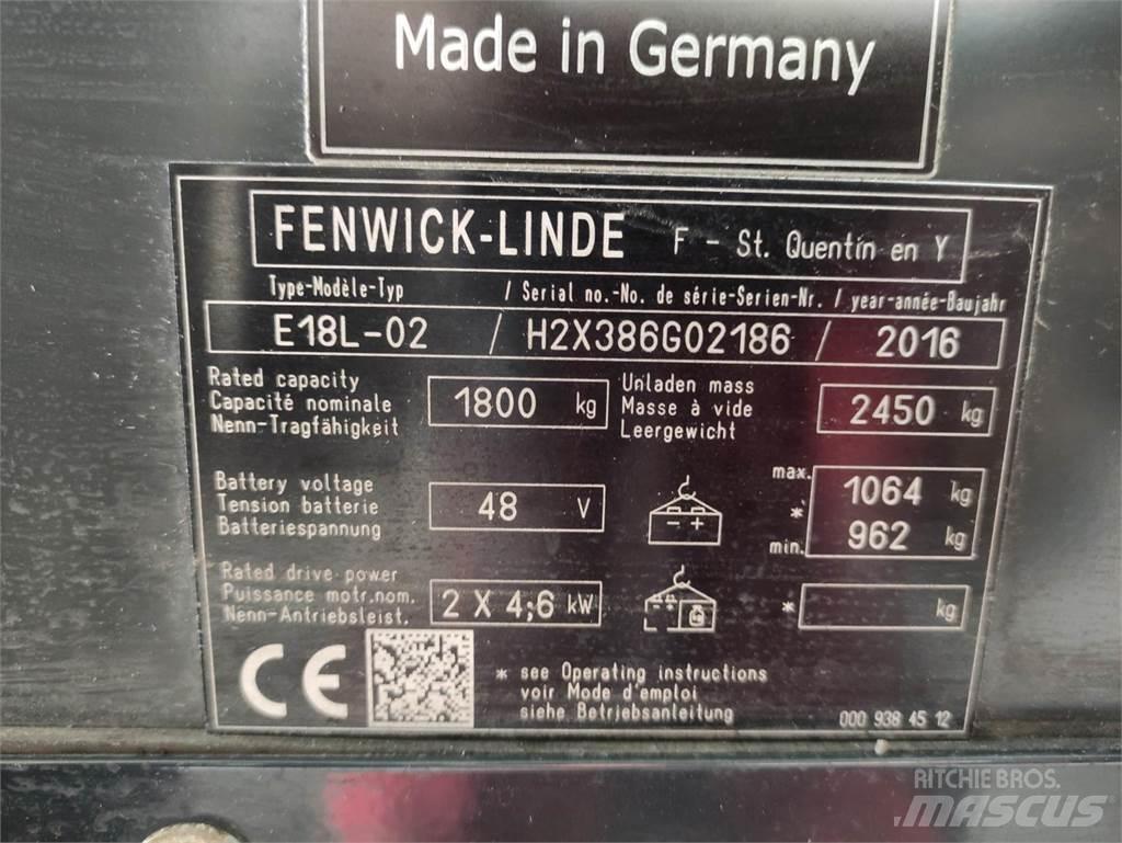 Linde E18L-02-386 Electric Forklifts