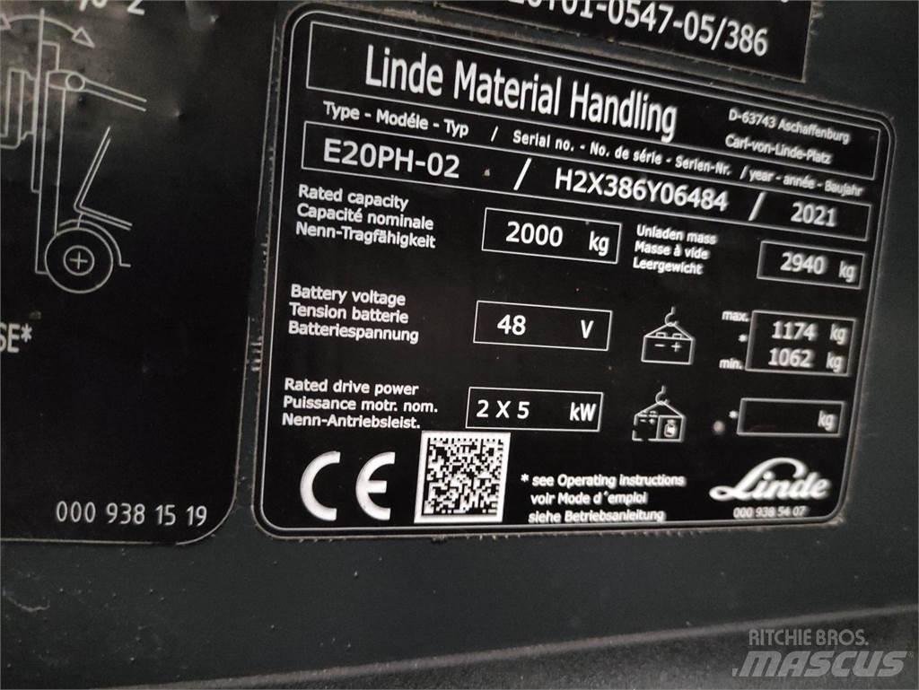 Linde E20PH-02-386-EVO Electric Forklifts