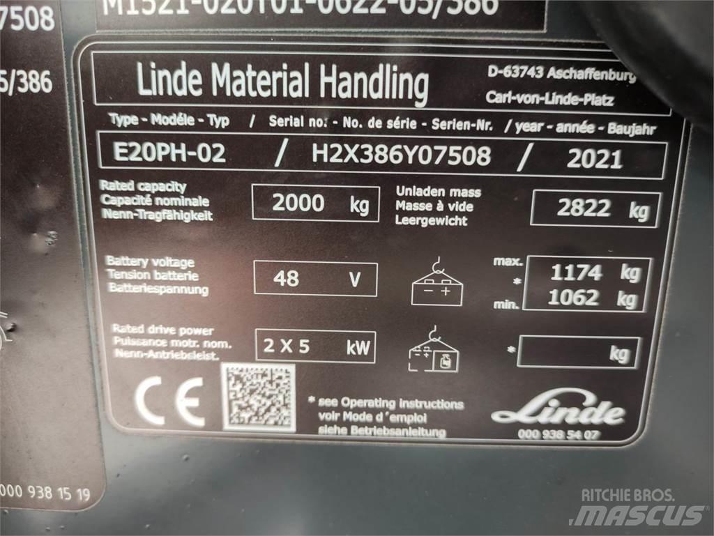 Linde E20PH-02-386-EVO Electric Forklifts