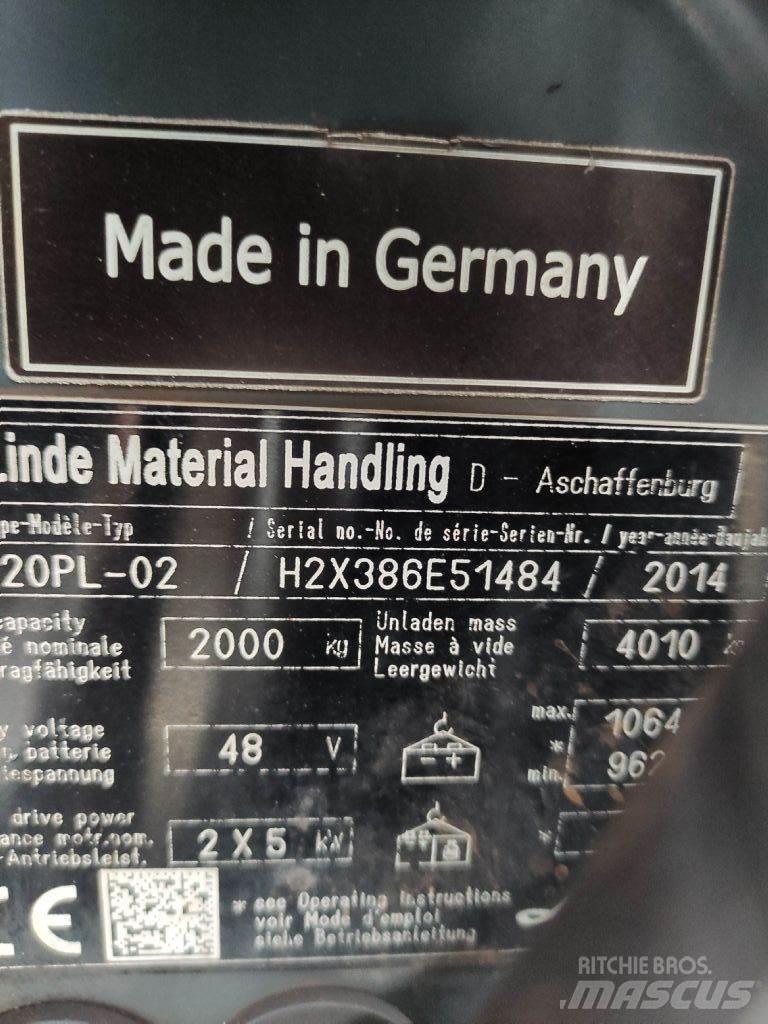 Linde E20PL-02-386 EVO Electric Forklifts