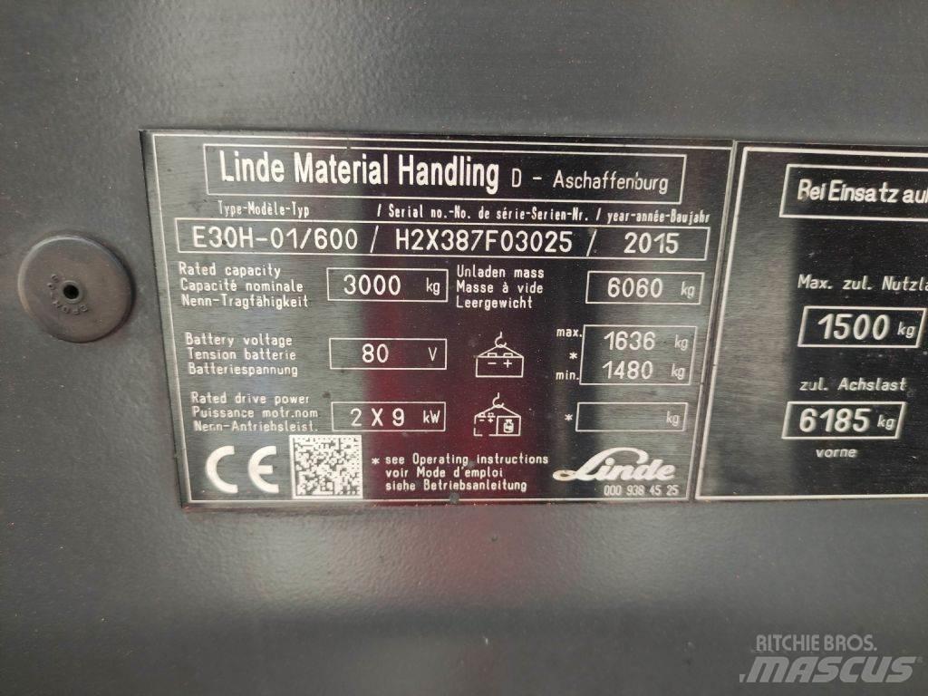 Linde E30H-01-600-387 Electric Forklifts