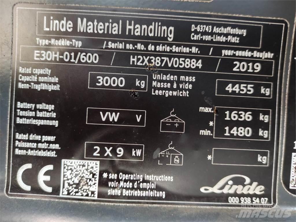 Linde E30H-01/600-387 Electric Forklifts