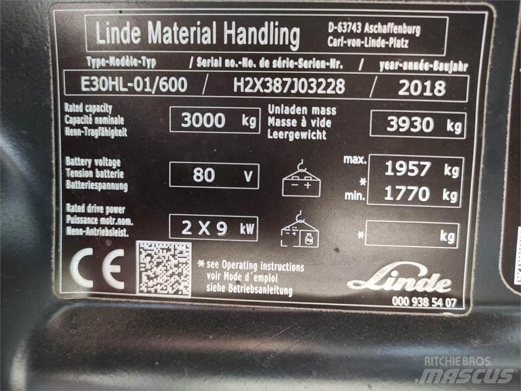 Linde E30HL-01/600-387 Electric Forklifts