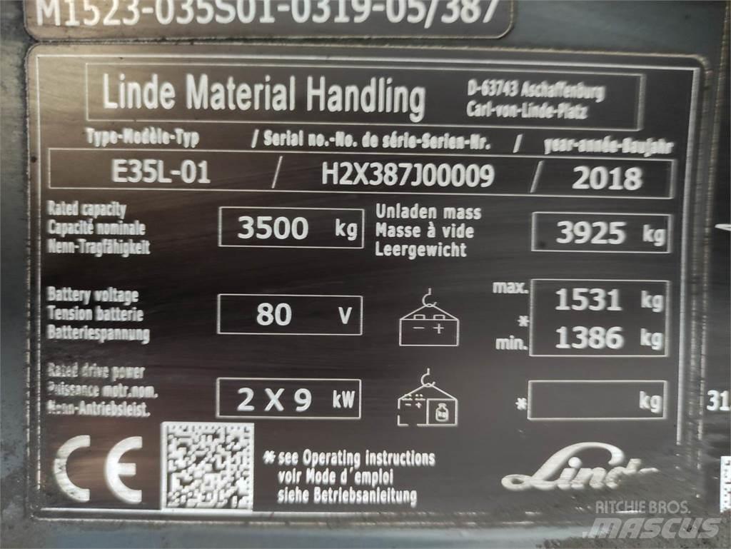 Linde E35L-01-387 Electric Forklifts