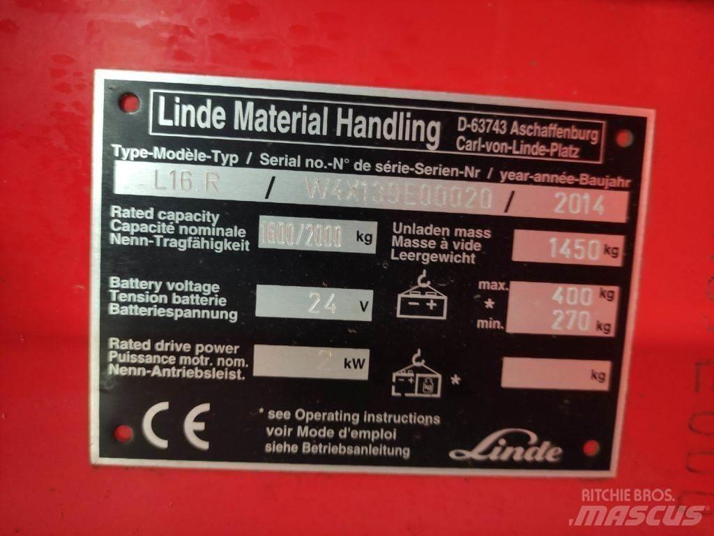 Linde L16R Electric Forklifts