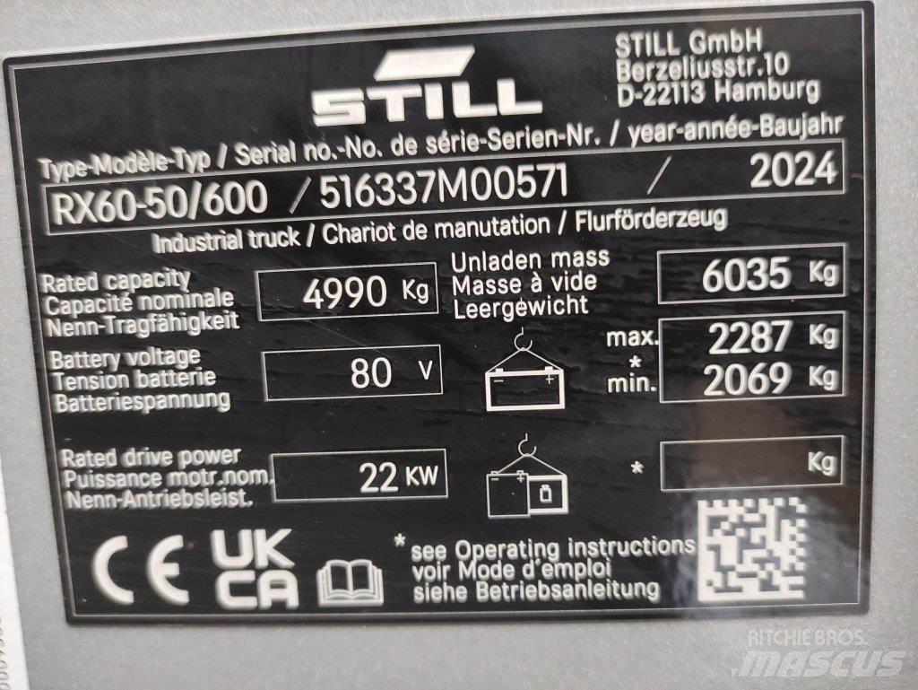 Still RX60-50/600 Electric Forklifts