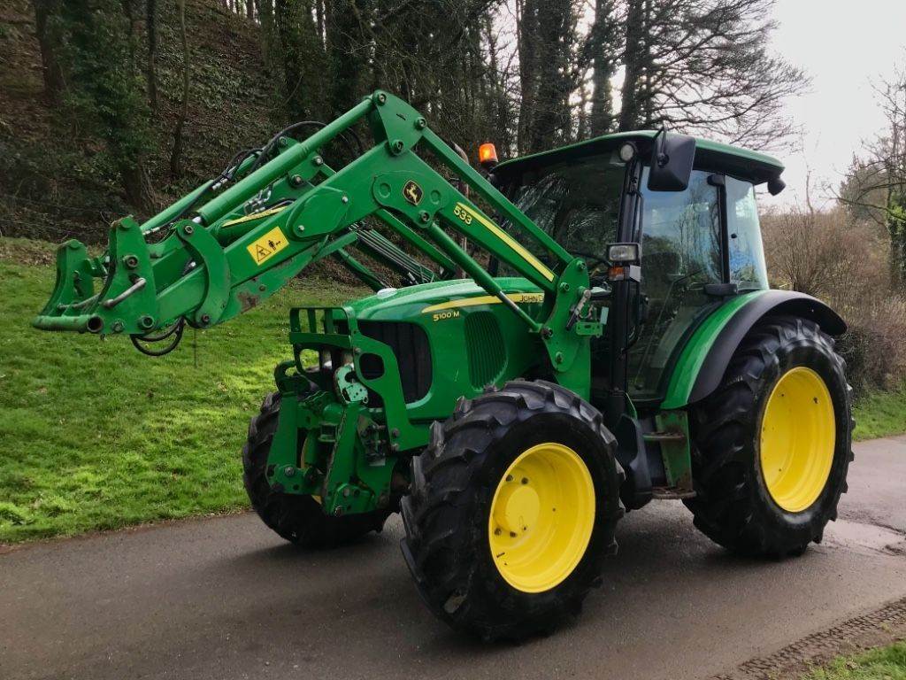 John Deere 5100M WITH 533 LOADER AND FRONT LINKAGE Tractors, Price: £ ...